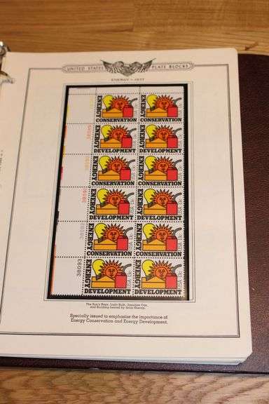 1977 Energy Conservation & Development 13¢ Plate Block Strip – U.S. Commemorative Stamps
