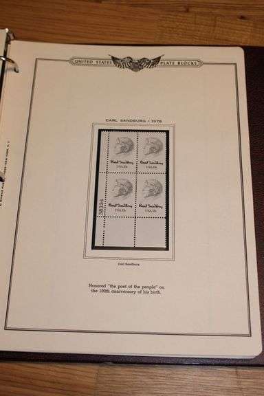 1978 Carl Sandburg 13¢ Plate Block – “Poet of the People” U.S. Commemorative Stamp