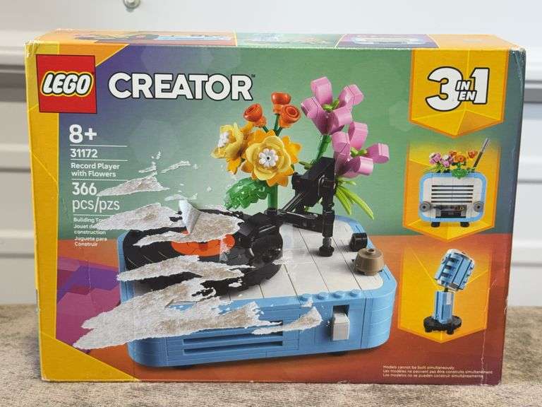 **SEALED/NEW** LEGO Creator 3in1 Record Player With Flowers (31172) Building Set
