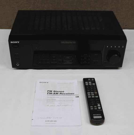 Str De185 Sony STR-DE185 FM Stereo/FM-AM Receiver with Remote and Manual ...