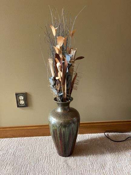 Ceramic Floor Vase & Arrangement