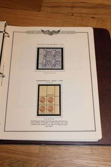 1977 Americana Series Plate Blocks – “Root of Democracy” 2¢–4¢ U.S. Stamp Sets