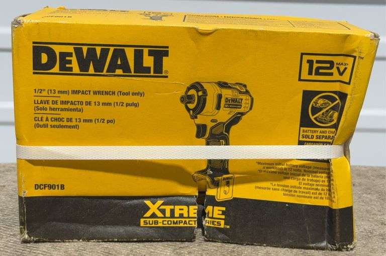 **NEW** DEWALT XTREME 12V MAX 1/2" Cordless Impact Wrench (Tool Only) - Model DCF901B