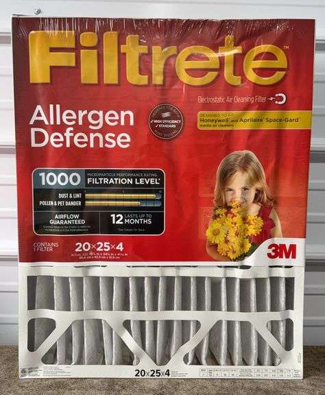 **NEW** Filtrete 20x25x4 Air Filter, MPR 1000 MERV 11, Allergen Defense
