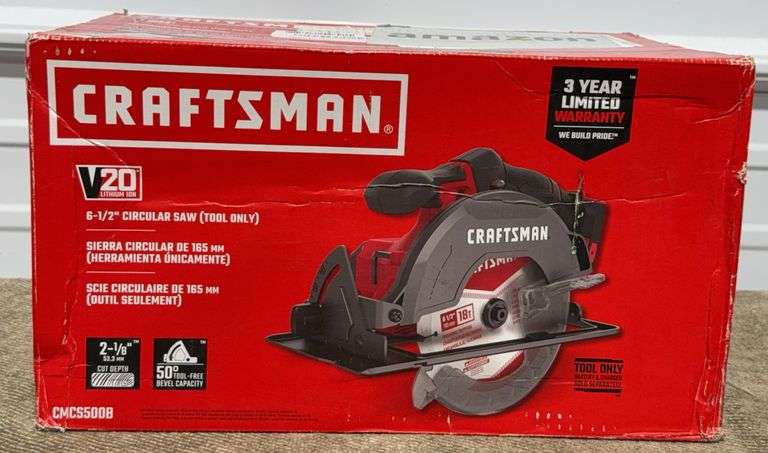 **NEW** Craftsman V20 6-1/2 inch Cordless Circular Saw - Model CMCS5008