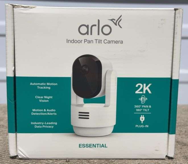 **OPEN BOX/APPEARS NEW** Arlo Essential Pan Tilt Indoor Security Camera (2K)