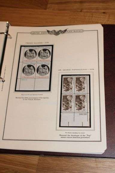 1978 French Alliance & Dr. George Papanicolaou 13¢ Plate Blocks – U.S. Bicentennial & Medical Tribut