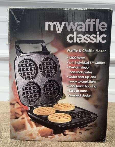 **OPEN BOX/APPEARS NEW** MyWaffle Classic Waffle & Chaffle Maker