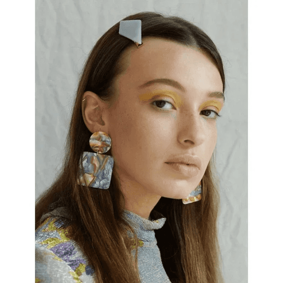**NEW** Valet Studio Abigail Earrings in Sky Blue and Orange