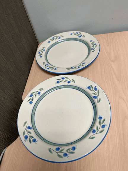 Pair of Hartstone USA Blueberry Pattern Dinner Plates – 11-1/4"