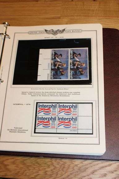 1976 Spirit of ’76 & Interphil ’76 13¢ Plate Blocks – U.S. Bicentennial Commemorative Stamp Page