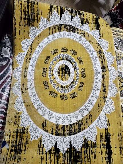 Warsan Collection Rug Warsan Collection Runner Rug 2'7.5''X9'2'' Yellow - Auction Ohio