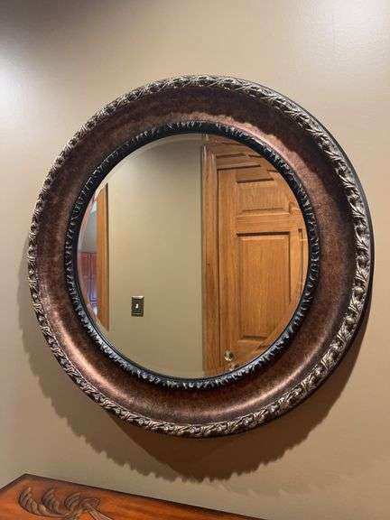 Round Beveled Mirror