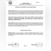 Thumbnail image of Residential Property Disclosure Form