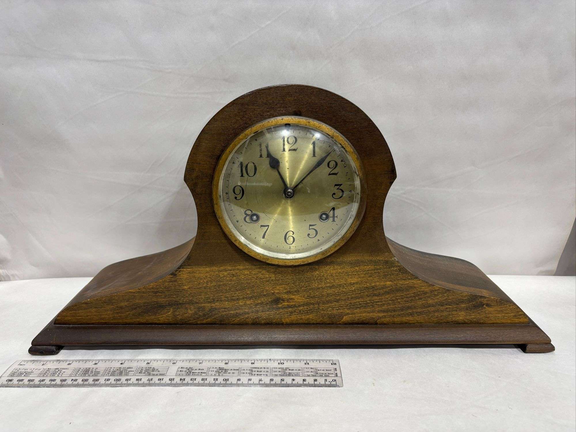 Antique New Haven Clock Co. Tambour Mantel Clock – Model No. 50A