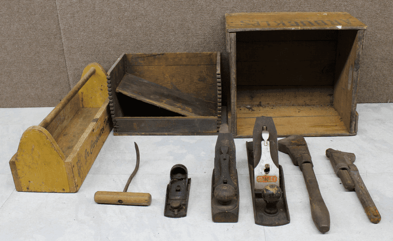 Wooden Boxes, Hand Planes, and Vintage Tools