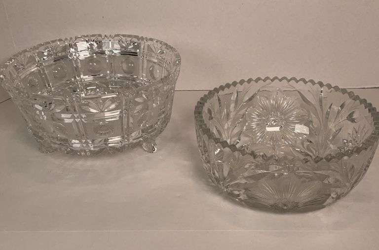 Vintage Cut Glass Fruit Bowls