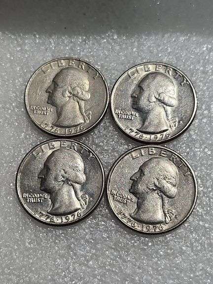 4 Bicentennial Quarters-3 D Mint