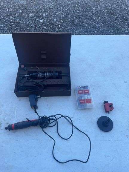 Electric Rotary Tool Set with Accessories and Storage Case