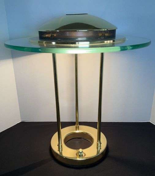 Vintage Brass and Glass  “Saturn” Lamp