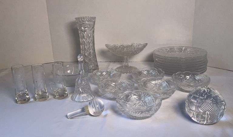 Crystal, Glass Dishes & More, Includes a Waterford Globe