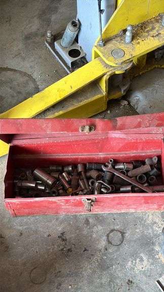 Red Tool Box with Sockets