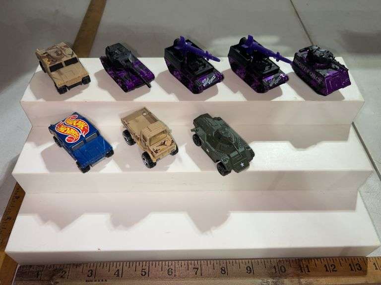 8 Assorted Hot Wheels Military Cars