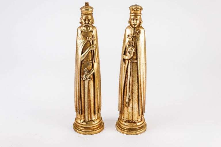 Mid Century King And Queen Sculptures