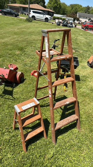 Wooden Step Ladder Set
