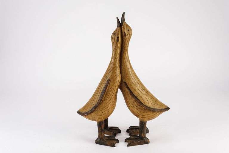 Lovely Ducks Sculpture