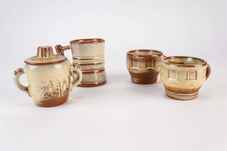 Frankoma Mugs and Sugar Bowl