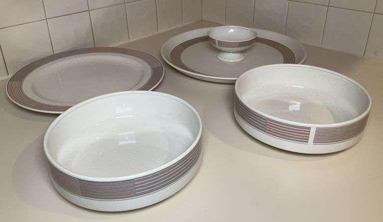Mikasa “Tracings” Large Serving Platters and Bowls