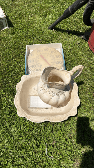Ceramic Pitcher and Tray Set