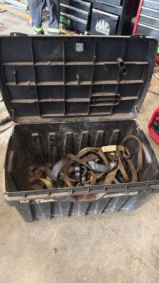 Black Storage Container with Straps