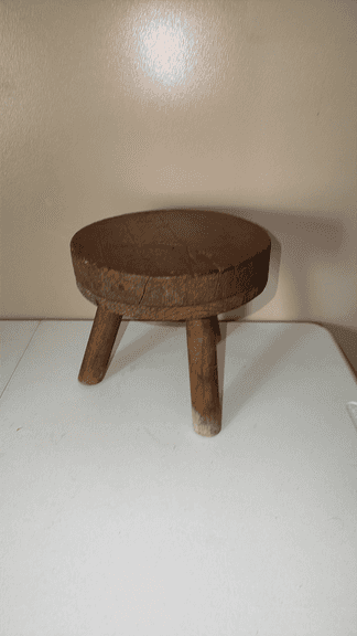 Wooden Stool with Three Legs