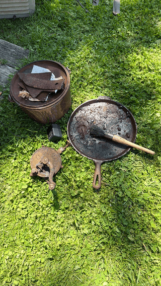 Cast Iron Skillet and Tools