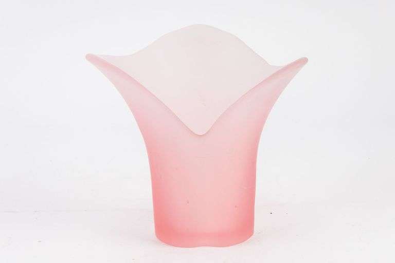 Vintage Viking Glass Pink Calla Lily Vase