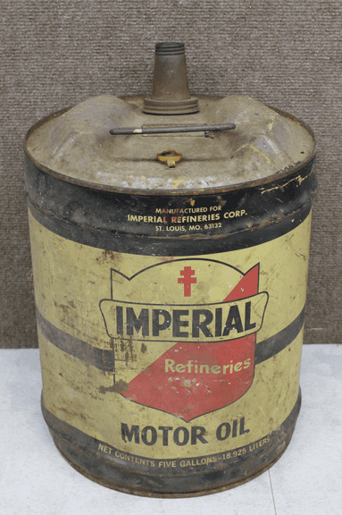 Imperial Refineries Corp. Five-Gallon Motor Oil Can