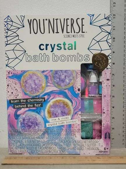 You Niverse Science Meets Style Crystal Bath Bombs Kit