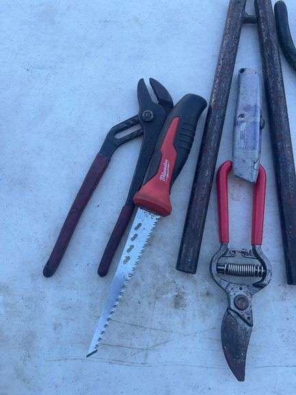 Hand Tools Including Saws, Wrenches, and Pruners
