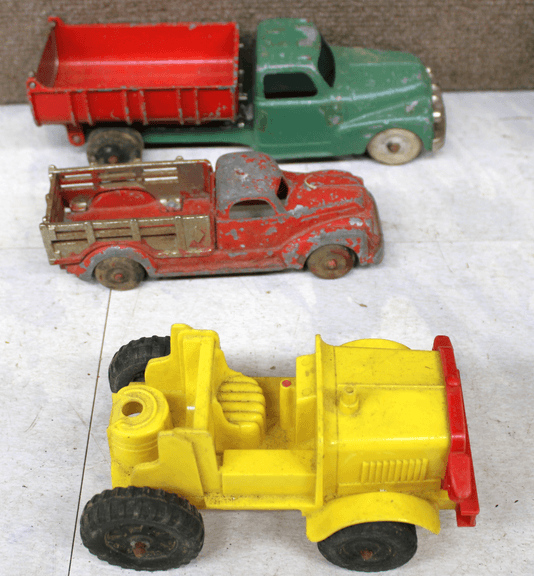 Plastic and Metal Toy Trucks and Vehicles