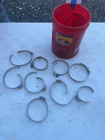 Adjustable Stainless Steel Hose Clamps with Plastic Bucket