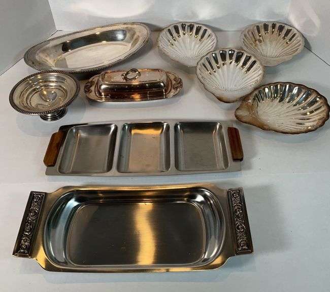Silver Plate and Stainless Serving Pieces