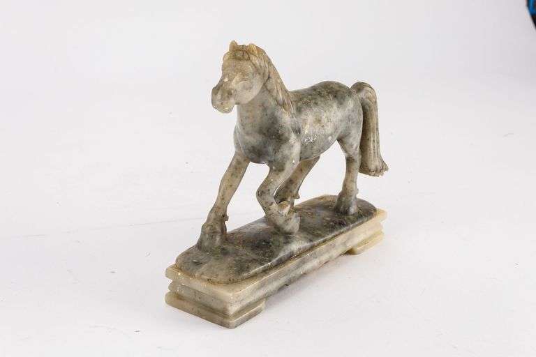 Vintage Chinese Soapstone Horse Sculpture