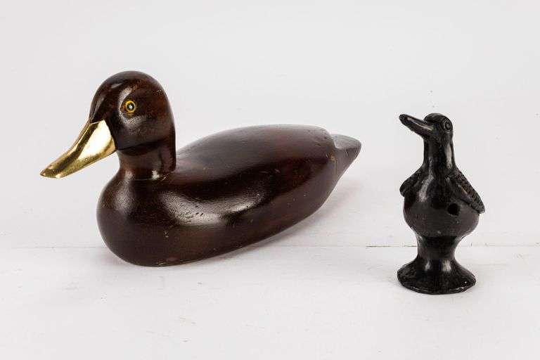 Calling All Bird Lovers!  A Vintage Handmade Mexican Bird Whistle & A Vintage Hand Carved Wooden Duc