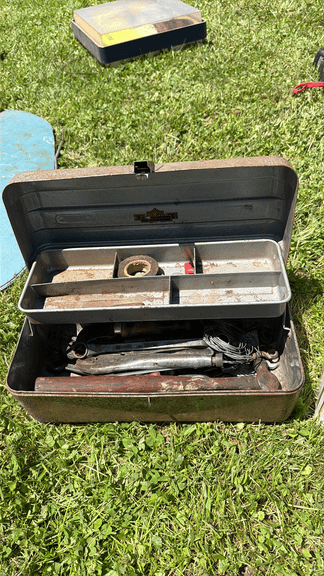 Metal Tool Box with Tools