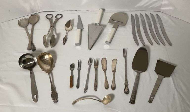 Silver Plate and Stainless Serving Pieces