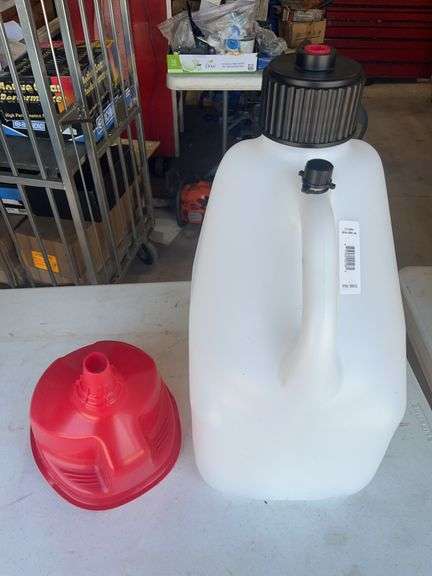 5.5-Gallon White Utility Jug and FloTool Giant QuickFill Funnel