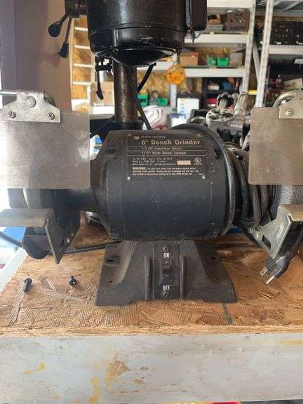 Black & Decker 6-Inch Bench Grinder with 1/3 HP Induction Motor