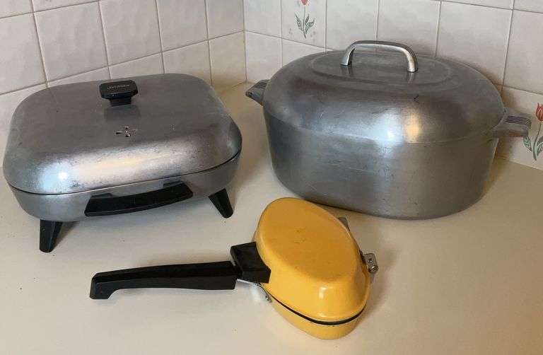 Vintage Wagner Ware Roaster and Sunbeam Electric Skillet